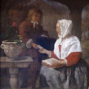 Gabriel Metsu A Girl Receiving a Letter oil painting reproduction